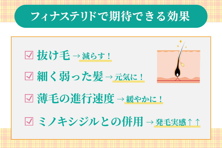 フィナステリドで期待できる効果