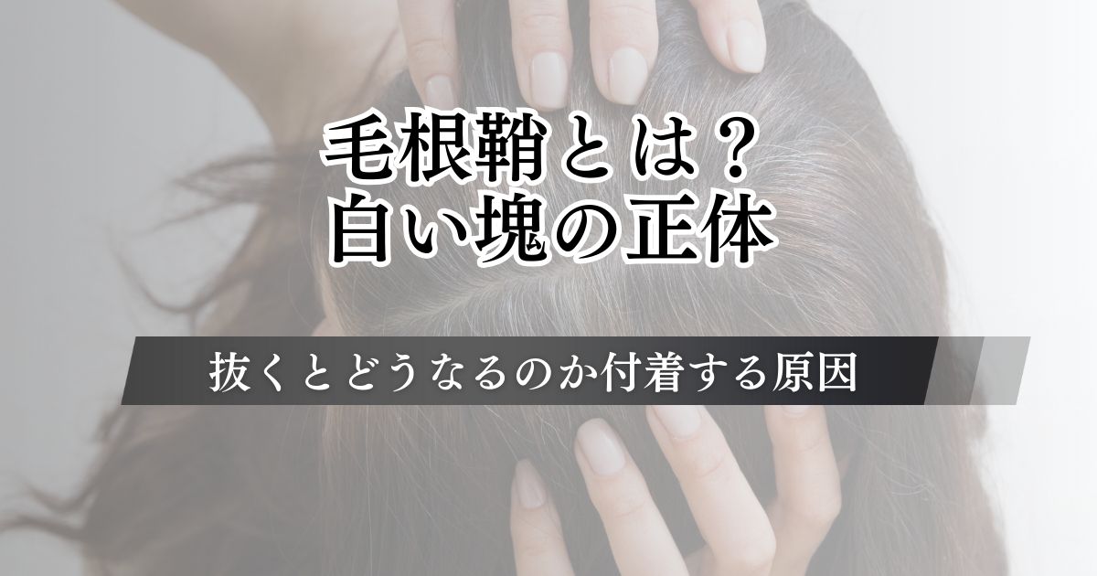 毛根鞘とは?白い塊の正体や抜くとどうなるのか付着する原因まで解説